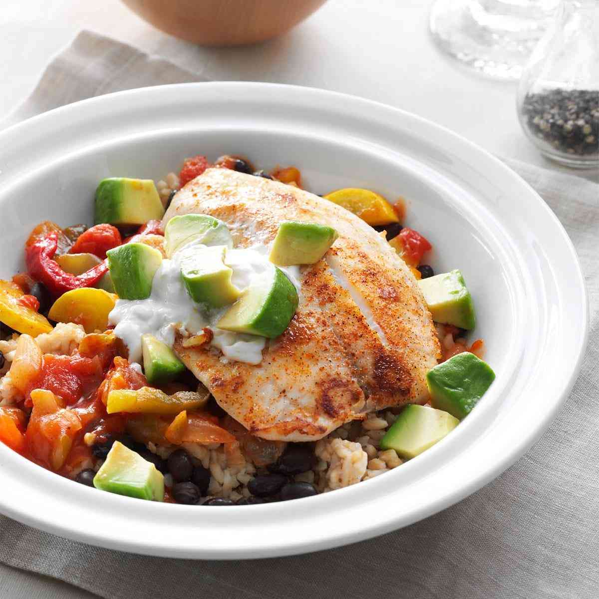 Garlic fish hot rice bowl