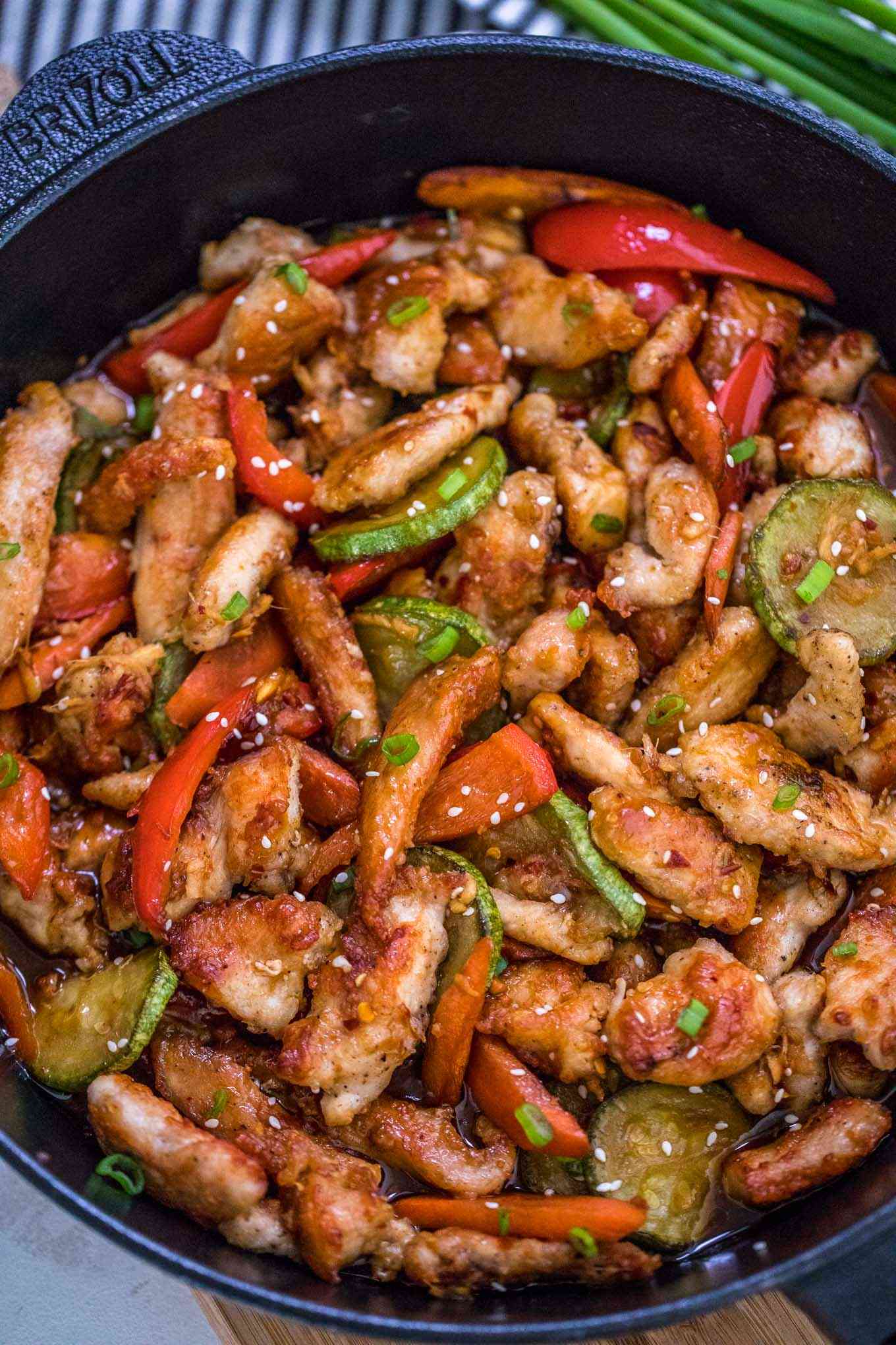 Chicken hunan dry